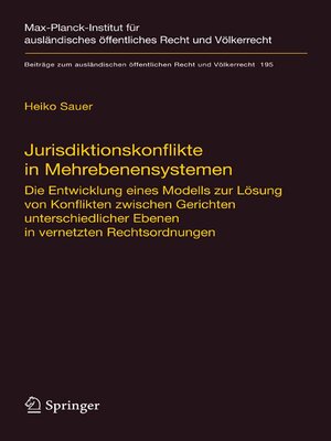 cover image of Jurisdiktionskonflikte in Mehrebenensystemen